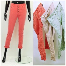 Jeans uni mit Knopfreihe